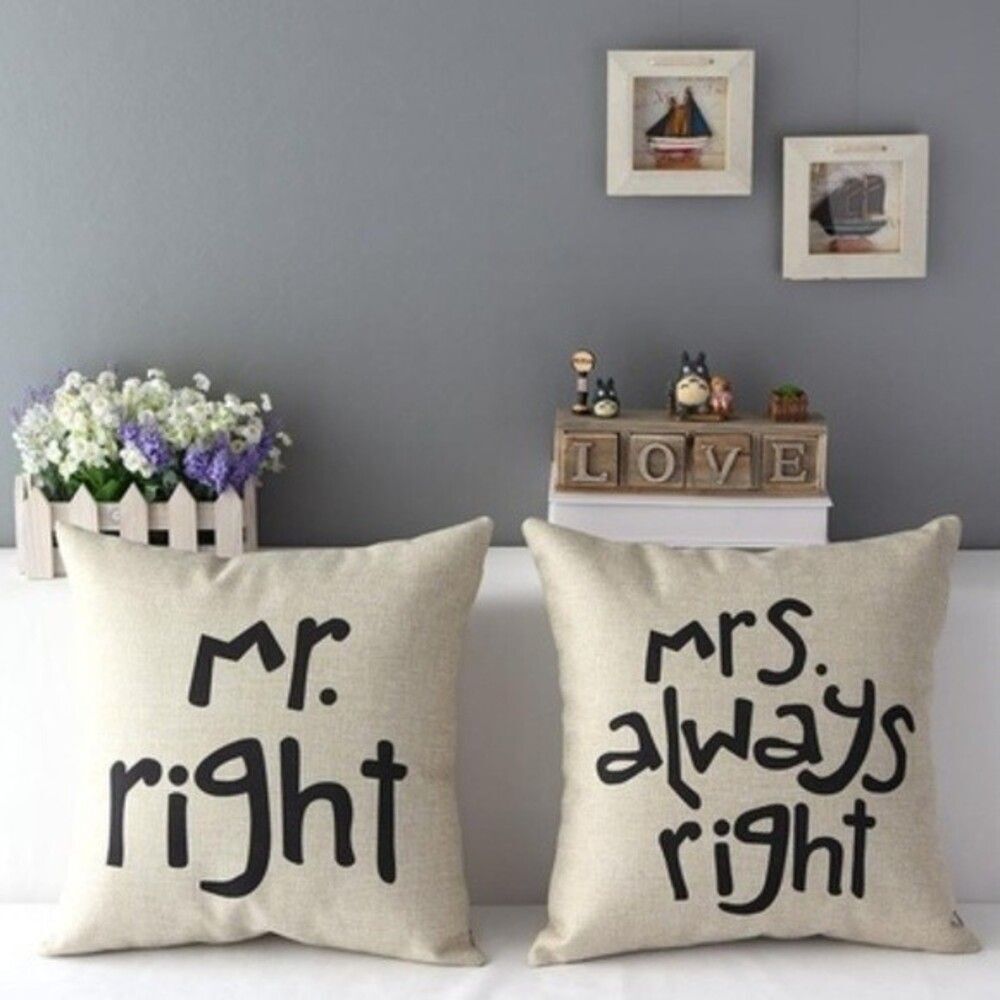 Mr Mrs right pillow covers BRAND NEW Wedding Gift